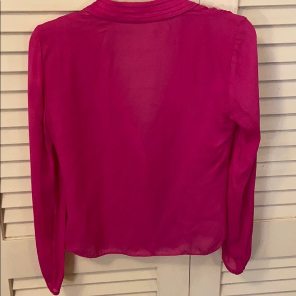 J.Crew Collection Lavender Purple Silk Button Top - Picture 6 of 9